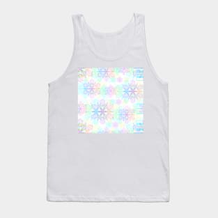 Christmas Snowflakes Glitch Tank Top